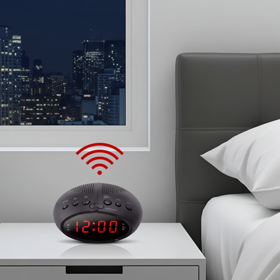 Microspia Audio Wi-Fi Integrata in Orologio da Tavolo