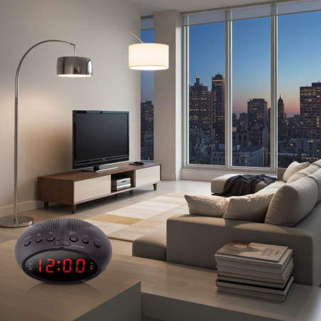 Microspia Audio Wi-Fi Integrata in Orologio da Tavolo