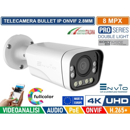 TELECAMERA BULLET IP DOUBLE LIGHT 8M