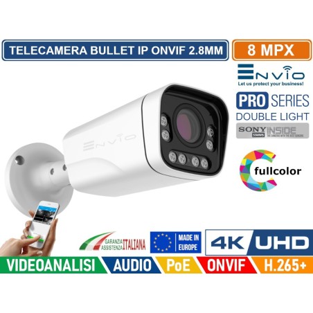 TELECAMERA BULLET IP DOUBLE LIGHT 8M