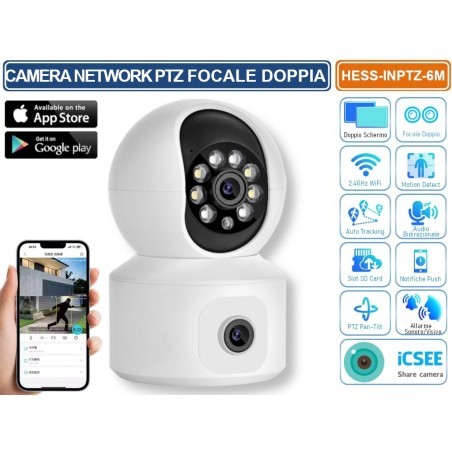 TELECAMERA IP PTZ WIFI DA INTERNO 6MP