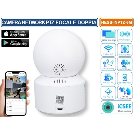 TELECAMERA IP PTZ WIFI DA INTERNO 6MP