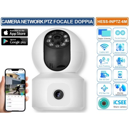TELECAMERA IP PTZ WIFI DA INTERNO 6MP