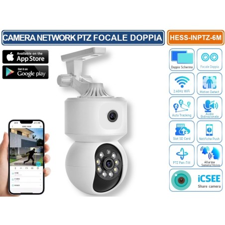 TELECAMERA IP PTZ WIFI DA INTERNO 6MP