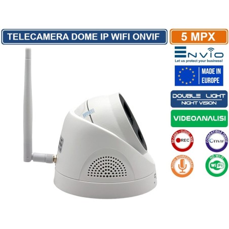 TELECAMERA DOME IP WIFI DOUBLE LIGHT 5M ONVIF H.265