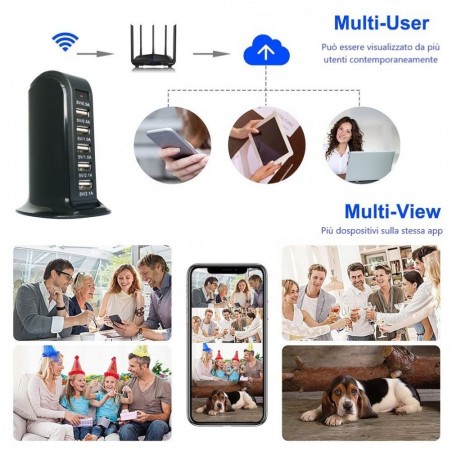 Micro camera Wifi P2P Audio Video Full HD in Hub USB a Torre 5V