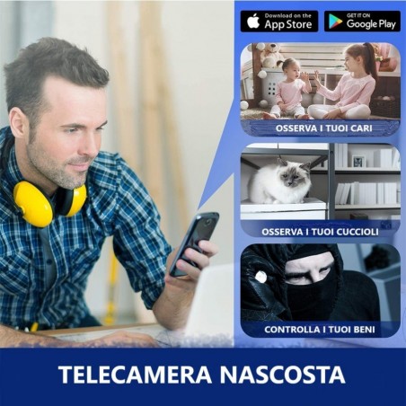 Micro camera Wifi P2P Audio Video Full HD in Hub USB a Torre 5V