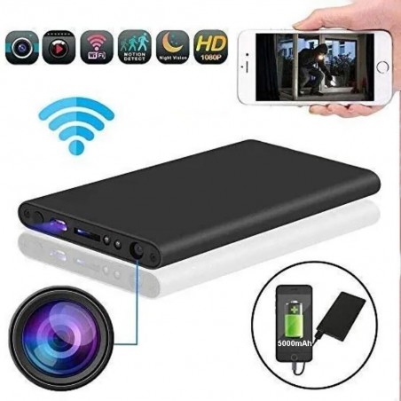 Power Bank Smart 5.000mAh con microtelecamera Wi-Fi Integrata